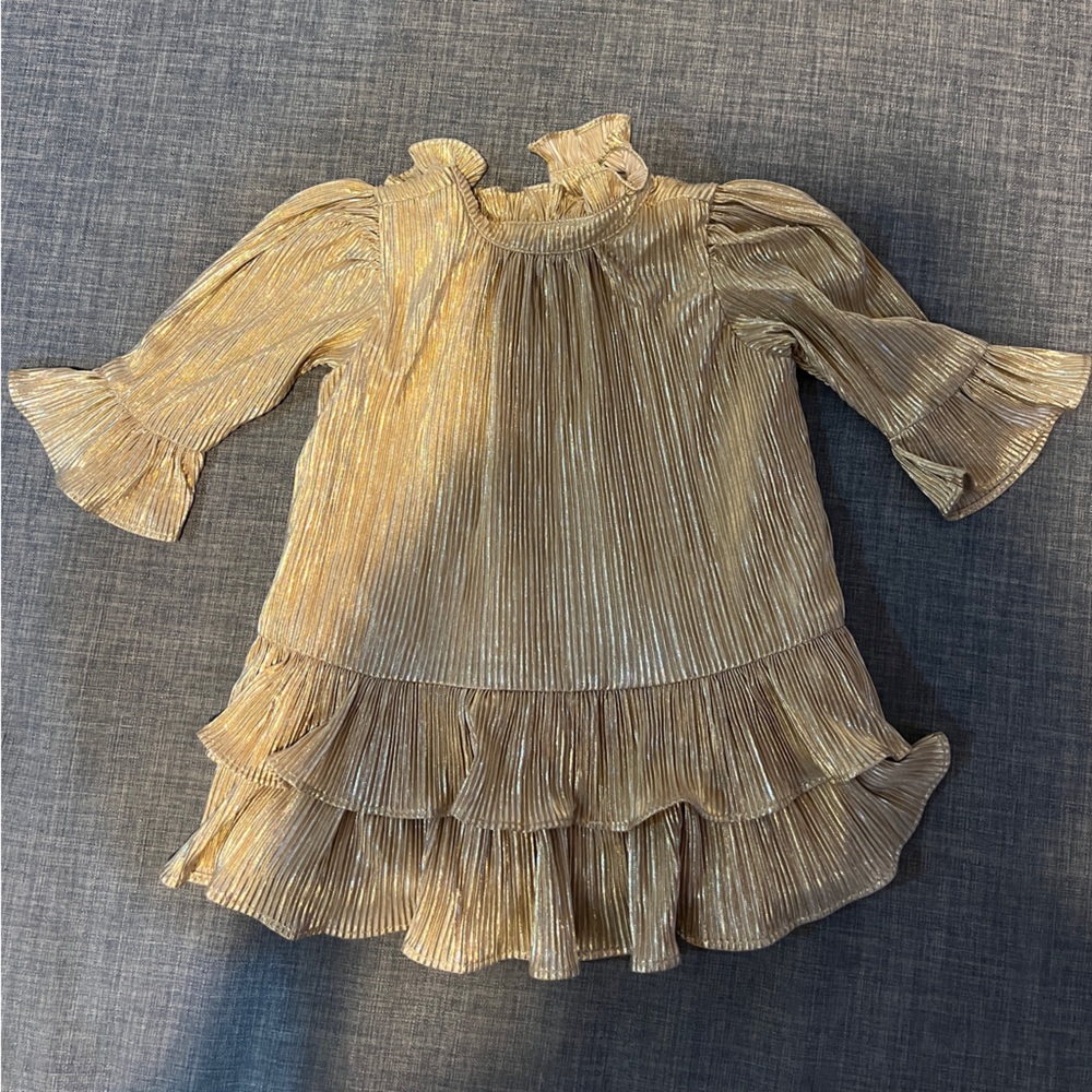 Janie and Jack Gold Dress 12-18 months
